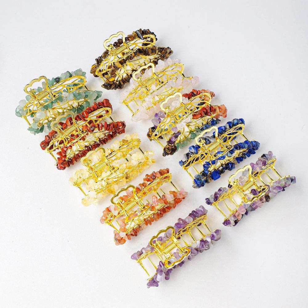 Crushed Stone Hair Clip Non-slip Butterfly Crystal Hairpin Elegant Hair Claw  Party