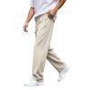 Men's Drawstring Loose Fit Casual Pants with Texture - Lightweight Breathable Athletic Joggers for Everyday Wear