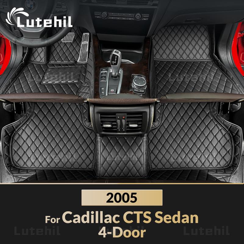 Lutehil Car floor mats for Cadillac CTS 2005 Sedan 4 Doors  auto foot Pads automobile carpet cover Interior Accessories
