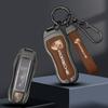 AABKW1 for Porsche New Cayenne Panamera 911 992 Taycan Zinc Alloy Leather Car Smart Remote Key Case Cover Shell Accessories Keychain