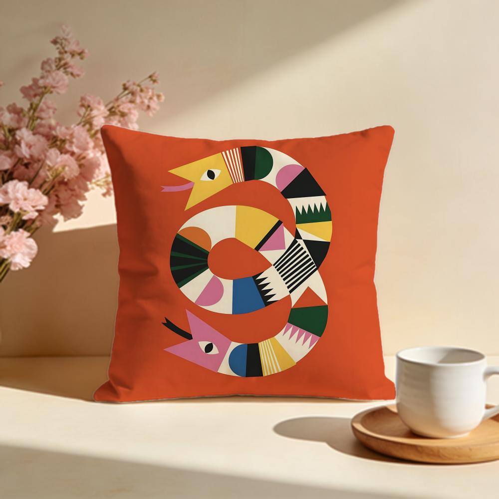 Wild Graffiti Snake Cushion Cover Soft Pillow Cases for Home Bedroom Living Room Sofa