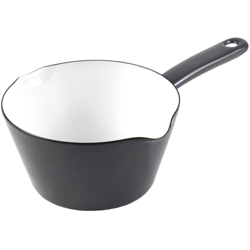 Fuji Enamel Milk Pan, 14cm, Cool Gray, AMZ-14M.CG