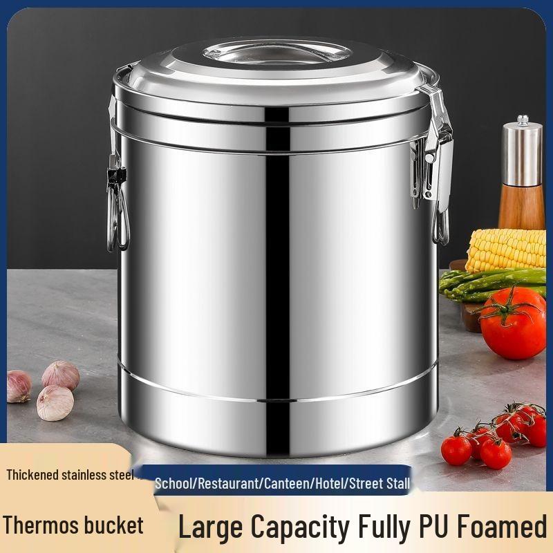 Three-Layer Stainless Steel Insulated Lunch & Tea Bucket with Faucet