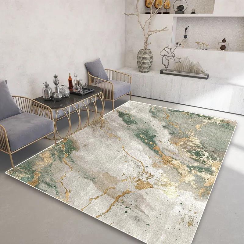 Modern Luxury Marble Carpets for Living Room Abstract Decoration Sofa Area Rug Easy Clean Bedroom Lounge Rugs Non-slip Table M