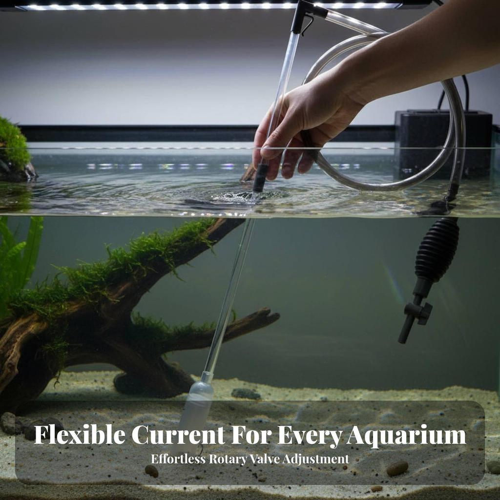Aquarium Siphon Cleaning Kit Gravel Vacuum Water Changer Pump for Fish Tank