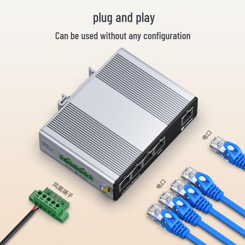 netLINK HTB-6000 5-Port Industrial Ethernet Switch