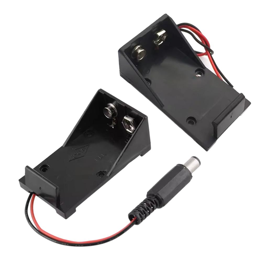 Durable 9V Uncovered and Switchless Battery Box Battery Storage Case Holder Convenient Power Solution for Electronics