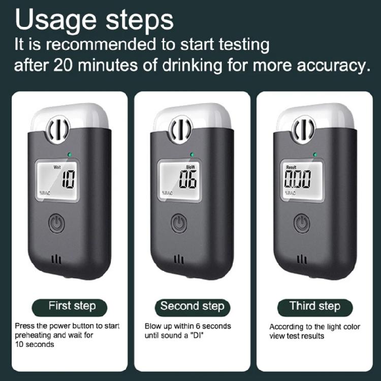 Reliable Portable Alcohol Tester Easy-to-Use Breathalyzer for Accurate Readings