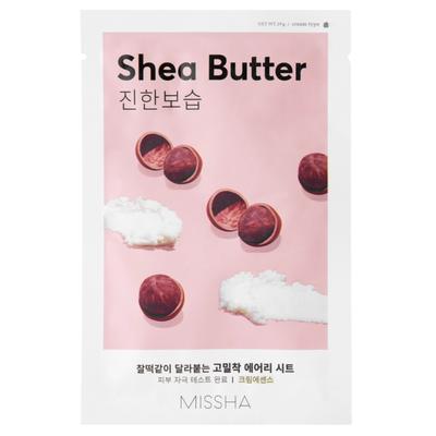 Missha - Airy Fit Tuchmaske - Sheabutter - Feuchtigkeitsspendende und Pflegende Tuchmaske - 19g