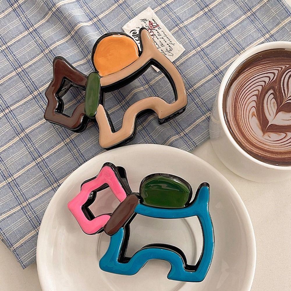 

Colorful Dog Hair Clip Hollow Out Animal Hair Claw Personalized Girl L-style 2