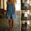 Salopette en jean tendance pour femme Coupe ample Salopette classique Jean décontracté Denim extensible Combinaison Jean à jambe fuselée