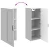 Wall Mounted Cabinet High Gloss White 33 x 34.5 x 90 cm Particleboard