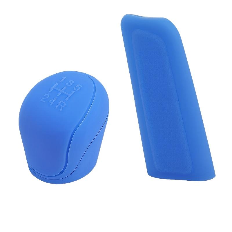 2Pcs/set Anti-Slip Silicone Gear Shift Cover for Manual 6-Speed Cars Durable Interior Accessory