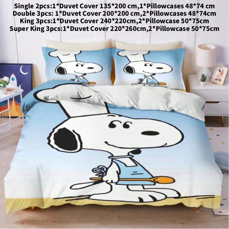 

Bedroom Anime Duvet Set Bedding Cover Polyester Christmas Decorations Single(135x200cm) белый