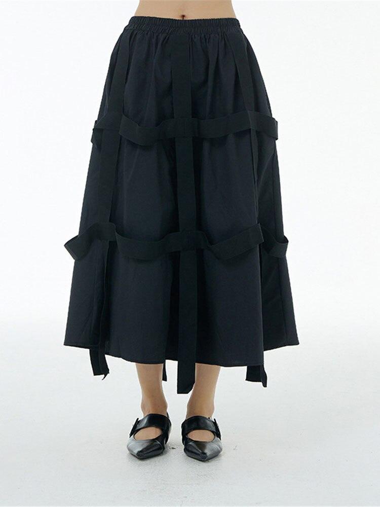 Xitao Quastenrock Mode elegant gestreift WLD8388