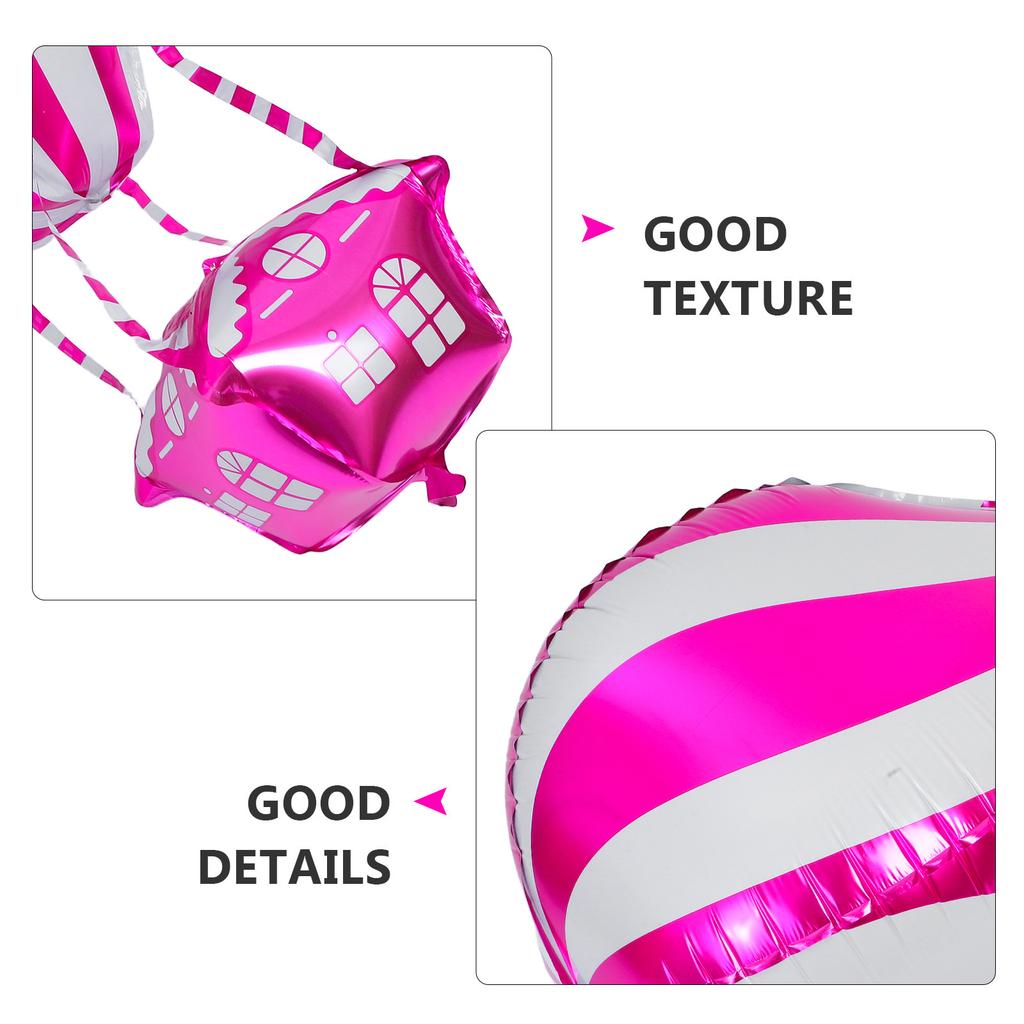 4Pcs Hot Air Balloon Shaped Aluminum Foil Balloon Vibrant 4D Design Reusable Party Decoration Birthday Wedding Festive Event
