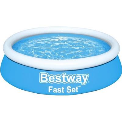 Samonosný nadzemní bazén BESTWAY - Fast Set - Ø 183 cm - Kulatý (Dodáváno s opravnou záplatou)