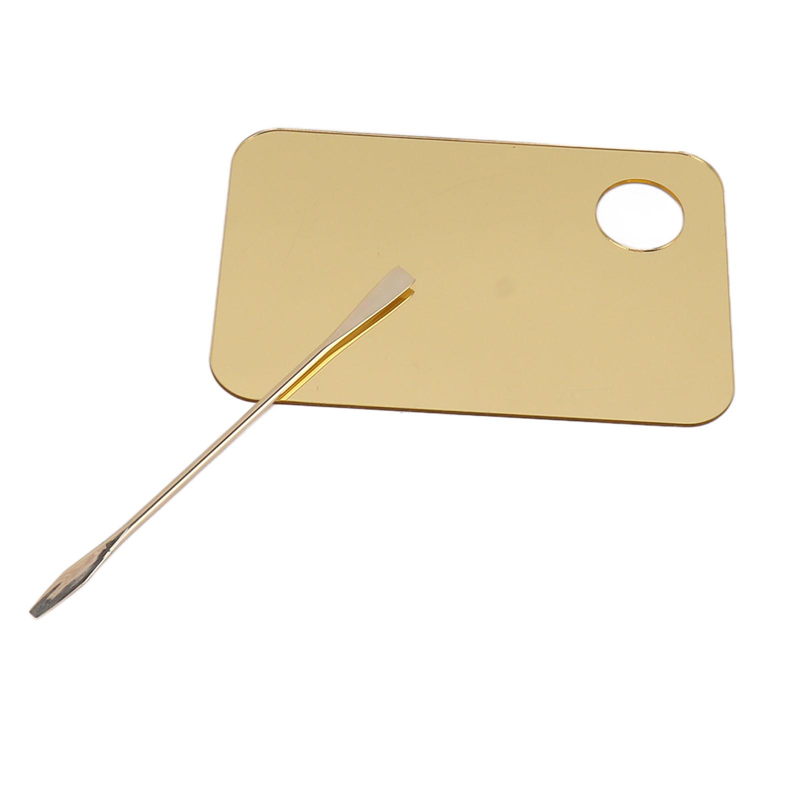 

Золотая палитра для смешивания макияжа, палитра акриловых тональных основ с лопаточкой для смешивания тонального крема для ногтей