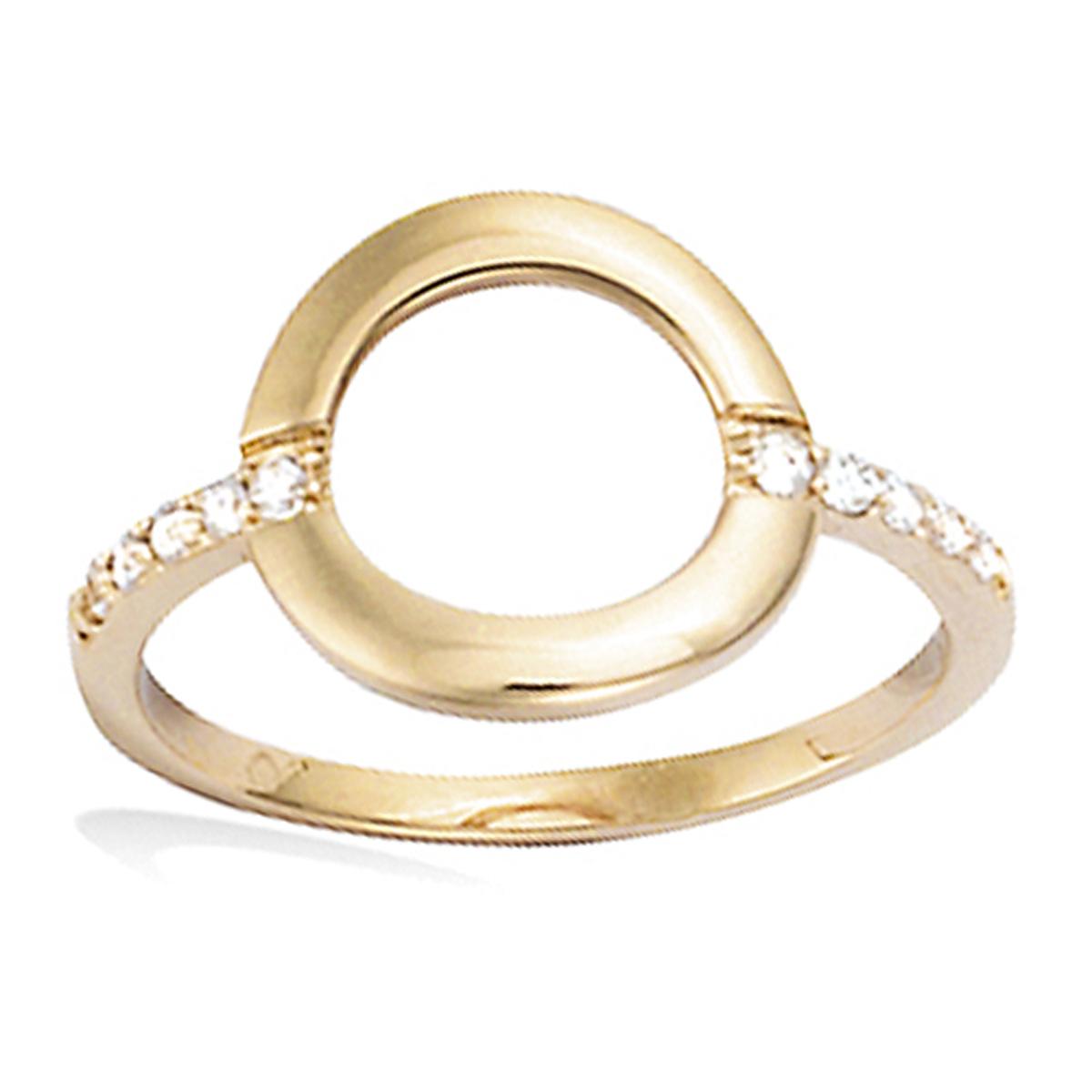 

Позолоченное кольцо Сисси золотисто-белое - 11 мм