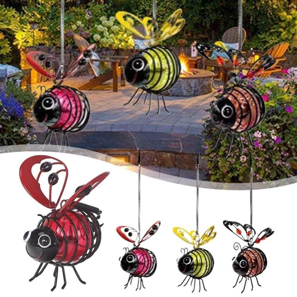 Multi-function Hanging Bee Light Simulation Bee Solar Garden Light  Balcony Decoration