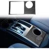 Carbon Fiber Center Console Car Gear Shift Knob Water Cap Holder Panel Cover Carbon Fiber Sticker Car Interior Trim Compatible with Toyota Tacoma