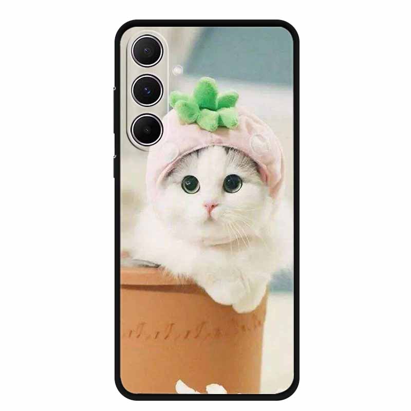 For Samsung Galaxy A55 5G Case Animals Soft Silicone TPU Phone Cases Back Cover For SamsungA55 Wolf Protector Cute Girl Shell
