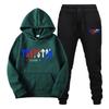 Trapstar Streetwear Hooded Fleece Sweatshirt Casual Sport Two-Piece Set for Men & Women