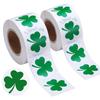500 Stück St. St. Patrick's Day Aufkleber Kleeblatt Rollenaufkleber 1 Zoll Klebeetikett für Basteln Grüne Kleeblatt Aufkleber