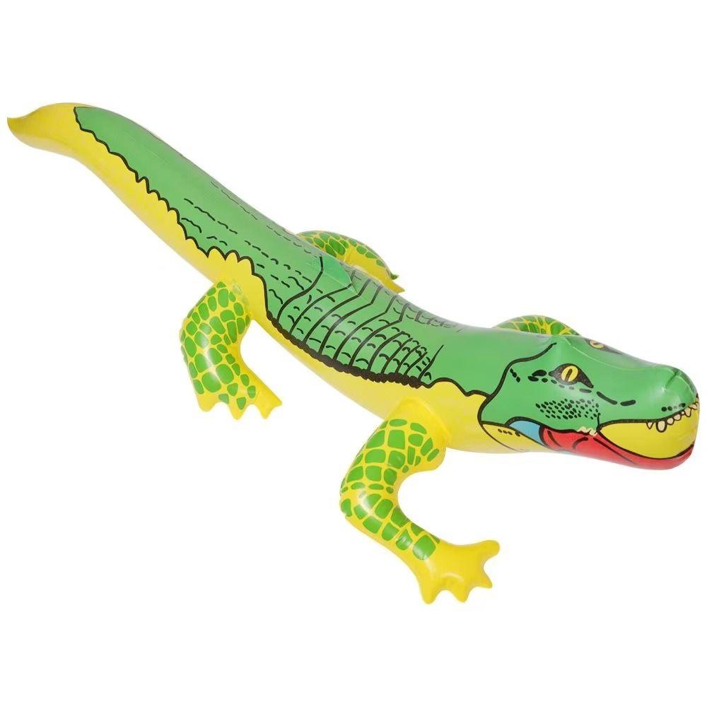 2pcs Crocodile Toy Inflatable Crocodile Game PVC Swimming Pool Air Mattress Outdoor