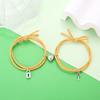 1 Pair Couple Bracelet Heart Magnet Attract Magnetic Decorative All-match Adjustable Jewelry Gift Rubber