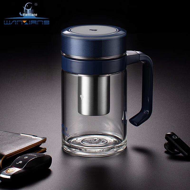 Heat-Resistant Double-Layer Glass Office Mug