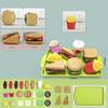 9 PCS Set Mini Detachable Plastic Snack Hamburger Pretend Toys Kids Kitchen Play House Food Educational Toys for Girls Boys