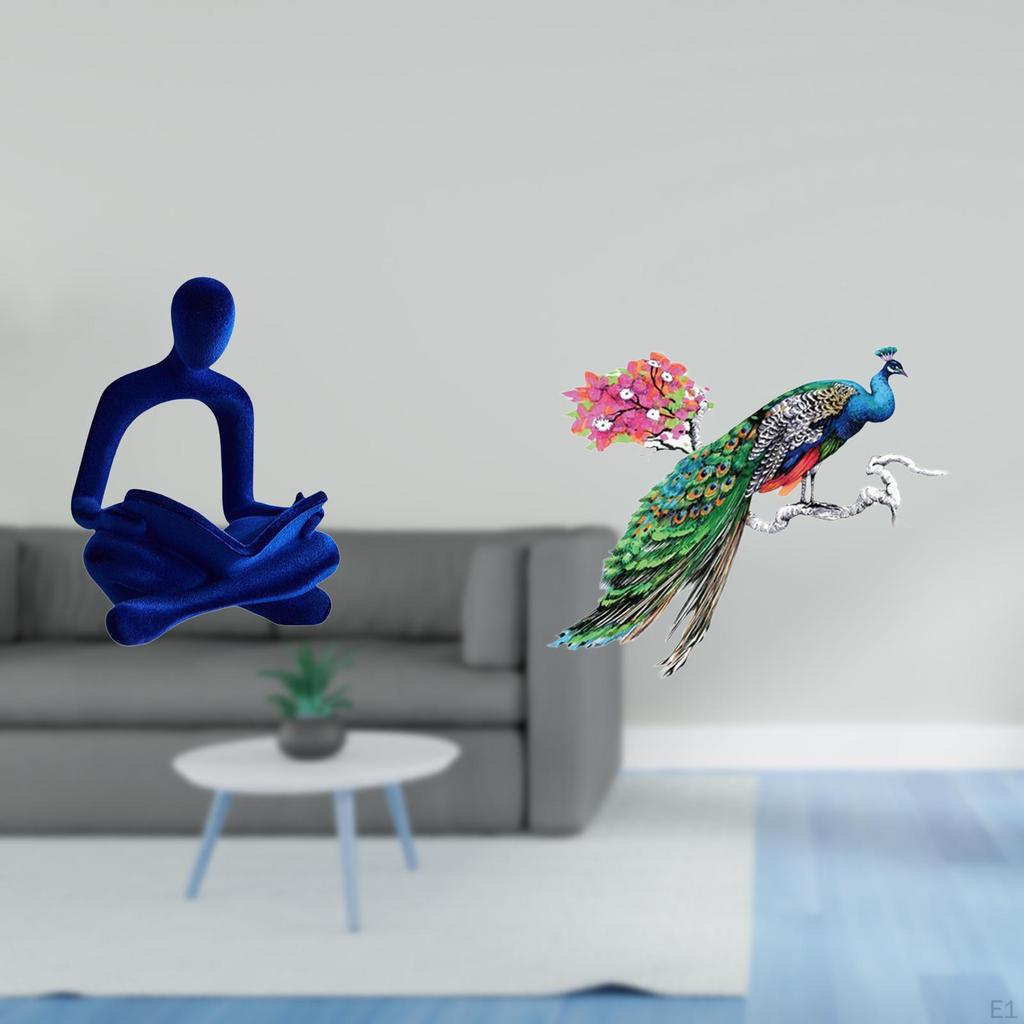 Abstract Thinker Figurine Sculpture And Retro Wall Collection for Office Bar Wedding Living Room