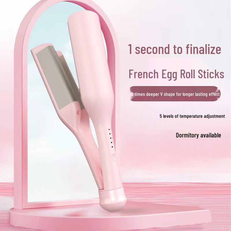 32mm Large Barrel Curling Iron with Deep V Wave Design for Safe and Effective Hair Styling