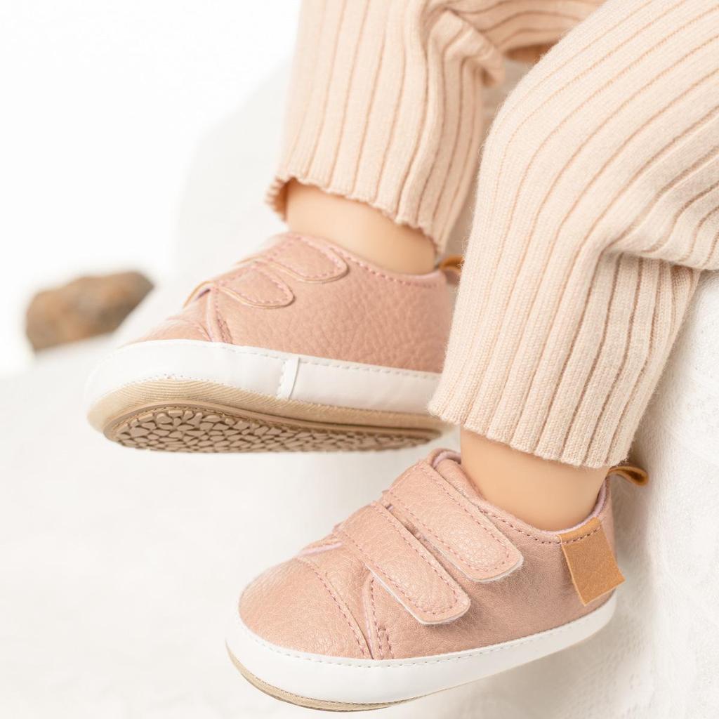 New Spring/Autumn Non-Slip Toddler Shoes, 0-1 Year, Rubber Sole, Double Velcro, PU Surface