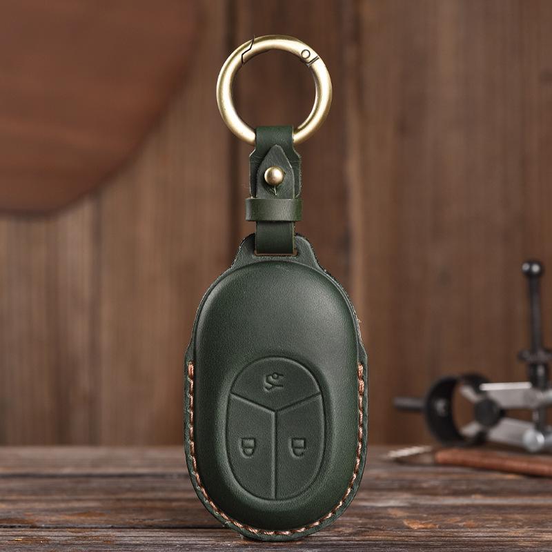 

Retro Distressed Handmade Genuine Cowhide Car Key Case for NIO