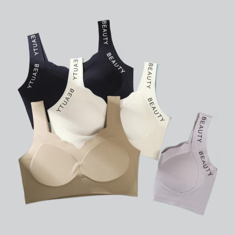 Hot-selling Women's Shockproof Wire-free Comfortable Seamless Support Bra with Beautiful Back
