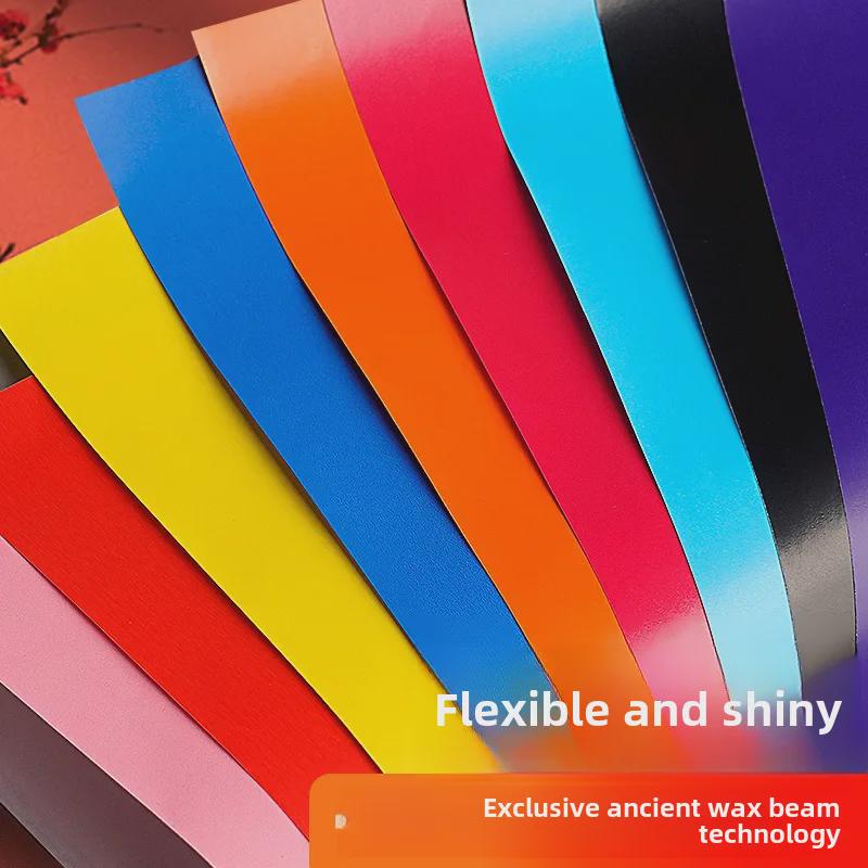 A4 Children's Color Wax Paper for Origami and Crafts - Red, 16 Sheets, 8k Size