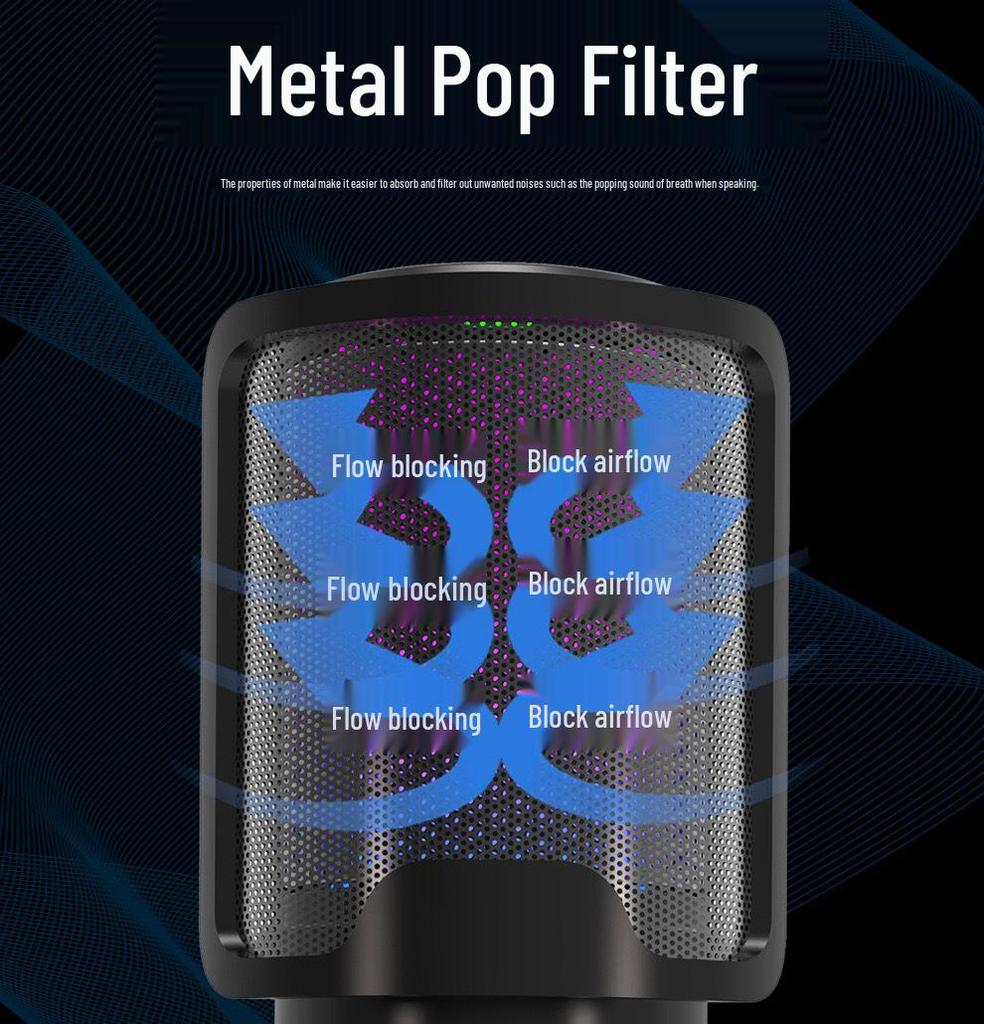 M16 RGB Esports USB Microphone for Mobile, Recording, and Live Streaming