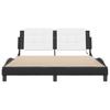 LED Bed Frame Without Mattress  Zadar  Black and White 160 X 200 Cm