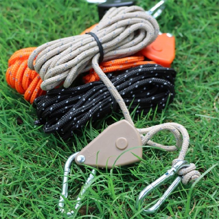 Reflective Tie Downs Rope Hangers Tent Guide Rope for Outdoor Adjusted Tent Tie Downs Rope Hangers Camping Pulley Rope