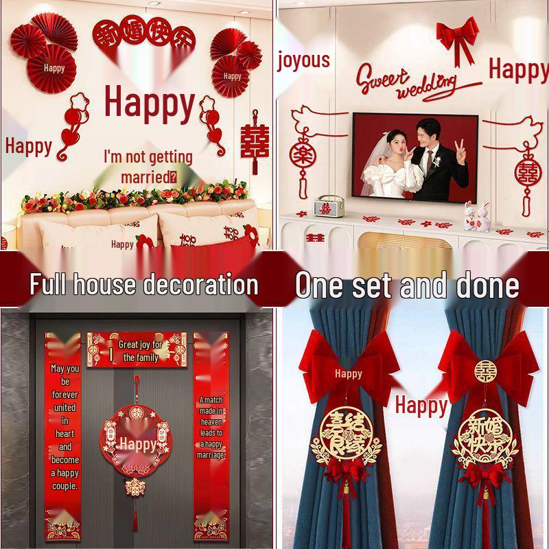Wedding Decoration Set for Groom's Room & Bride's Bedroom
