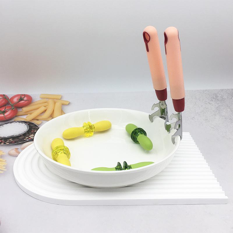 Stainless Steel Anti-Scald Plate Lifter & Bowl Holder Tongs