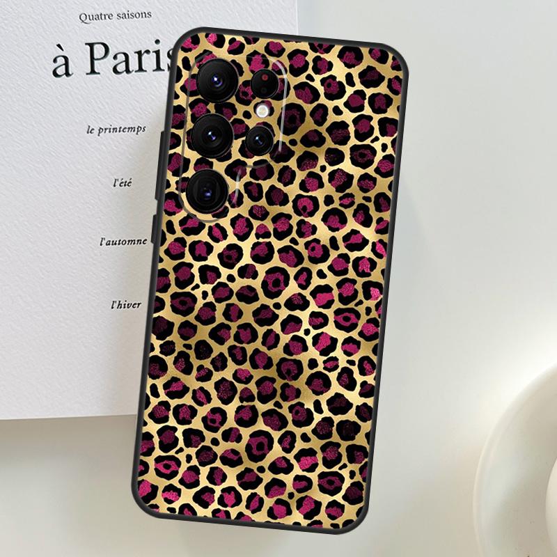 Luxus Leopard Hülle für Samsung Galaxy S26 Ultra S25 S24 S22 S21 S23 Ultra Plus S10 S20 S25 FE Handyhülle