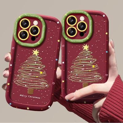 Applicabile a Custodia per Cellulare Apple 15 Iphone12/11promax Albero di Natale 13/14plus Guscio Piumino Anticaduta 16