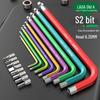 Old A 9-Piece Magnetic L-Shaped Hex Key Set with S2 Torx Inner Hex Screwdrivers