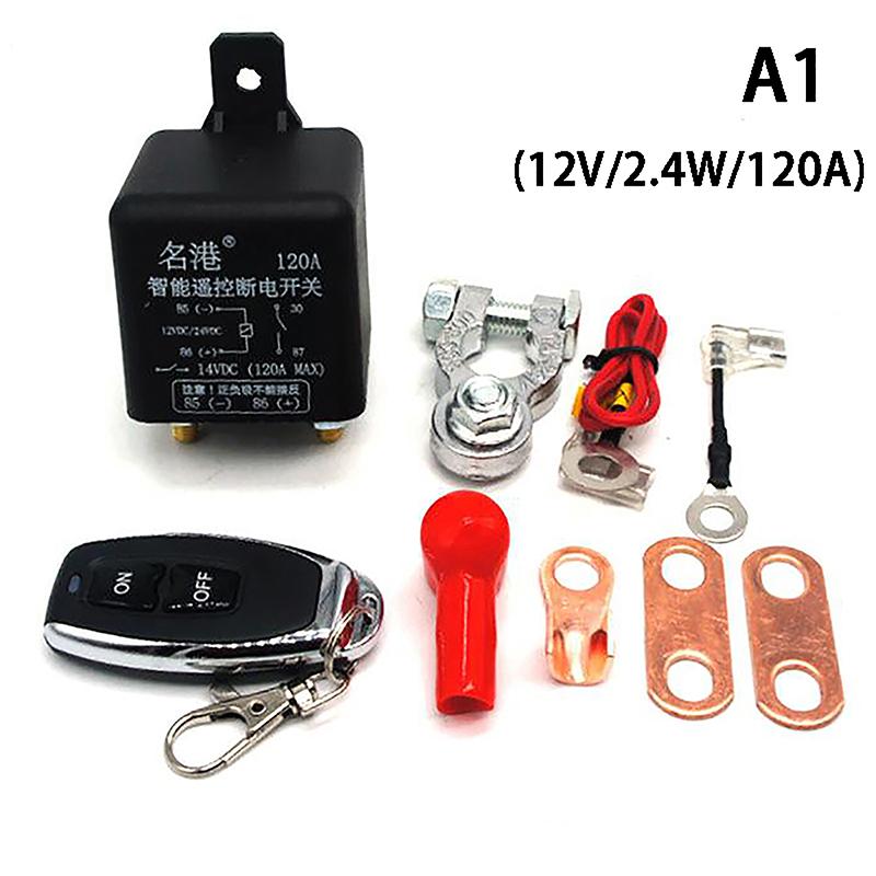 12V Relay Battery Switch Remote Control Battery Disconnect Cut Off Isolator Switch Anti-Theft With Remote Control Switch Fobs
