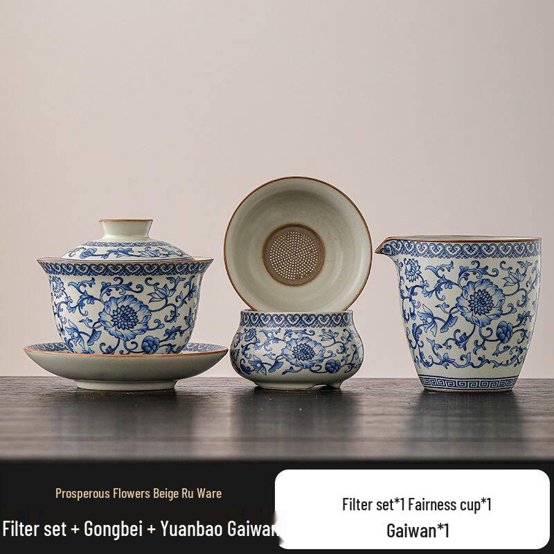 Qiwei Ru Kiln Craquelure Gaiwan