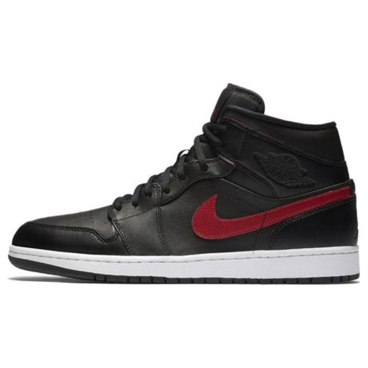 Jordan 1 Retro Mid GS Black Gym Red 554725-009 38.5