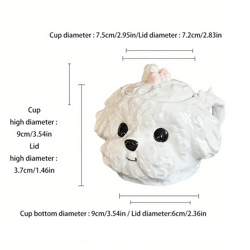 

1 Набор Высоко выглядящий Стол Белая Милая Кофейная Чашка с Крышкой Праздничные Пожелания Керамические Кружки Изысканные 501-600ml белый